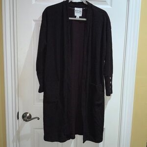 New York Laundry long line cardigan sweater Sz S button cuff detail Lagenlook